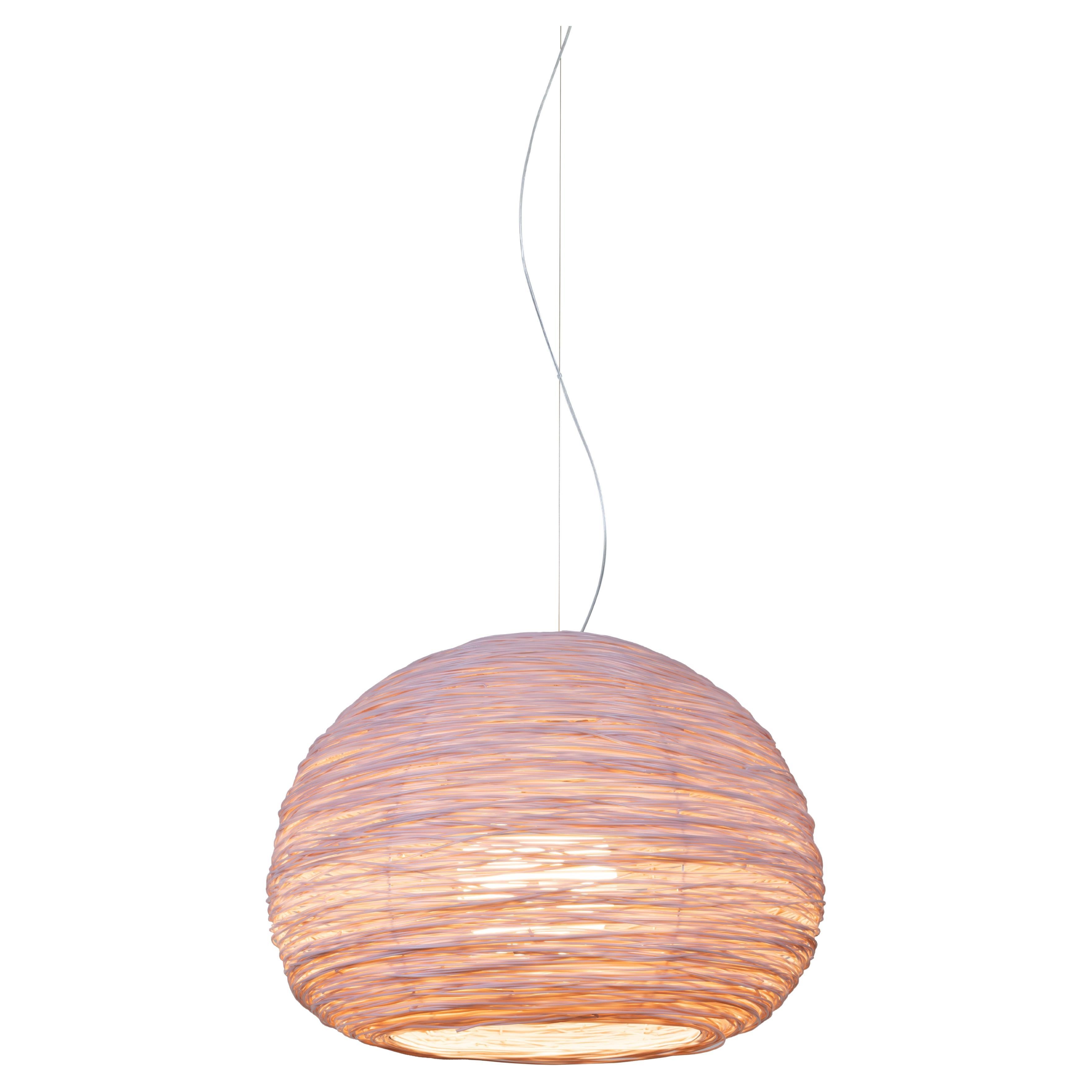 Shelter pendant by Ango, Hand-Woven Semi-Outdoor Pendant Light  For Sale