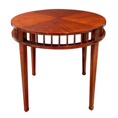 Shelton-Mindel Designed Round Mahogany Side Table 1990s