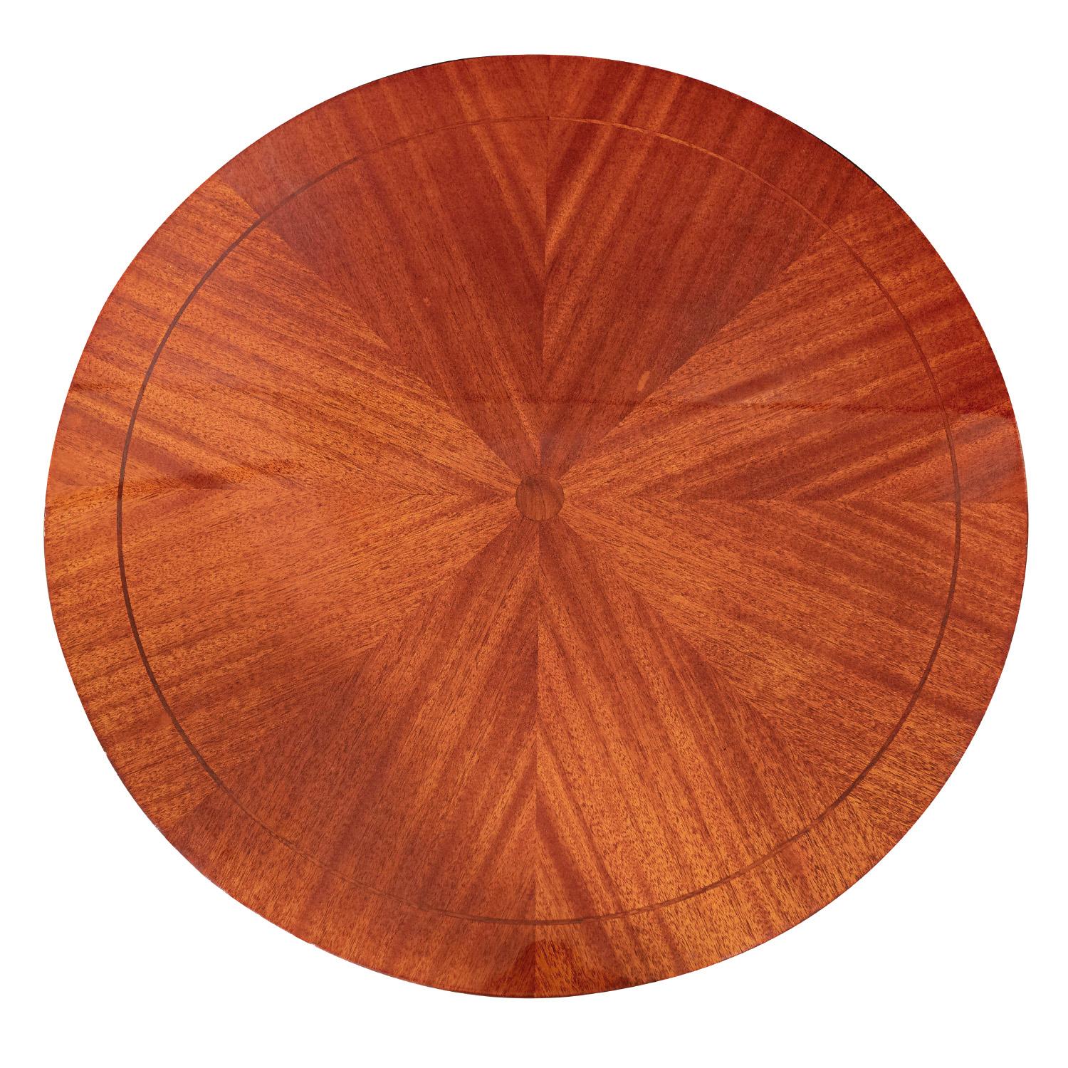Hand-Crafted Shelton-Mindel Designed Round Mahogany Side Table 1990s