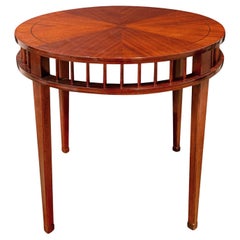 Shelton-Mindel Designed Round Mahogany Side Table 1990s