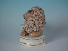 Shelton Staffordshire Lion with Lamb Figure