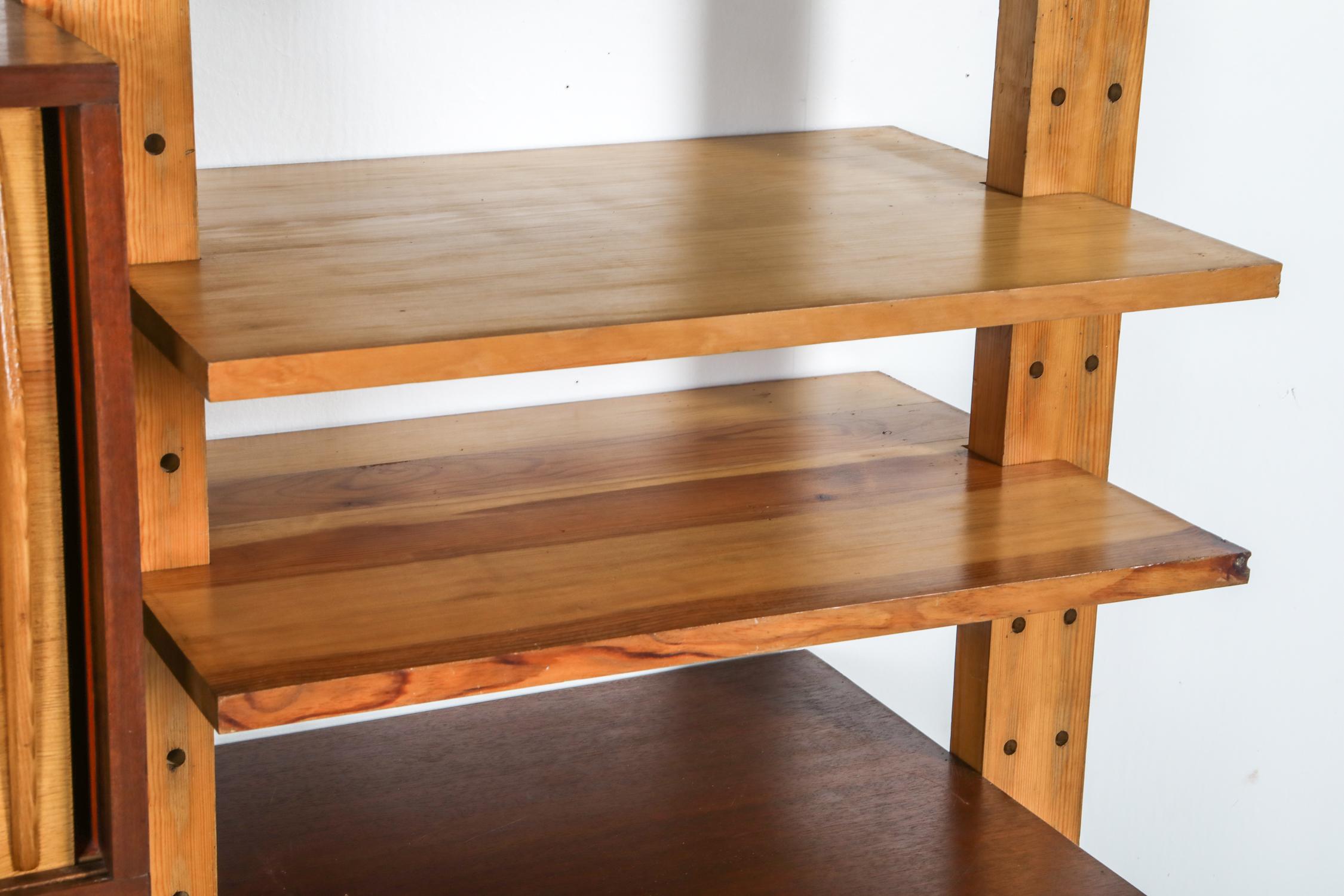 20th Century Shelve System France 1970s Inspired by Perriand, Le Corbusier