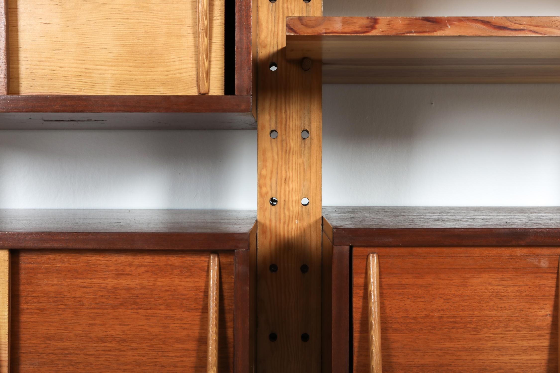Shelve System France 1970s Inspired by Perriand, Le Corbusier 1