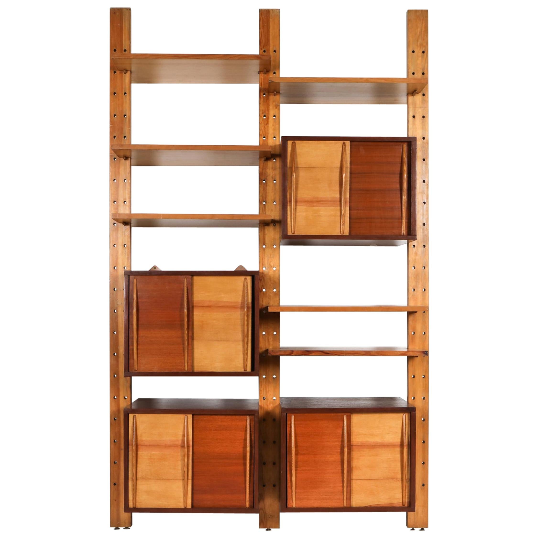Shelve System France 1970s Inspired by Perriand, Le Corbusier