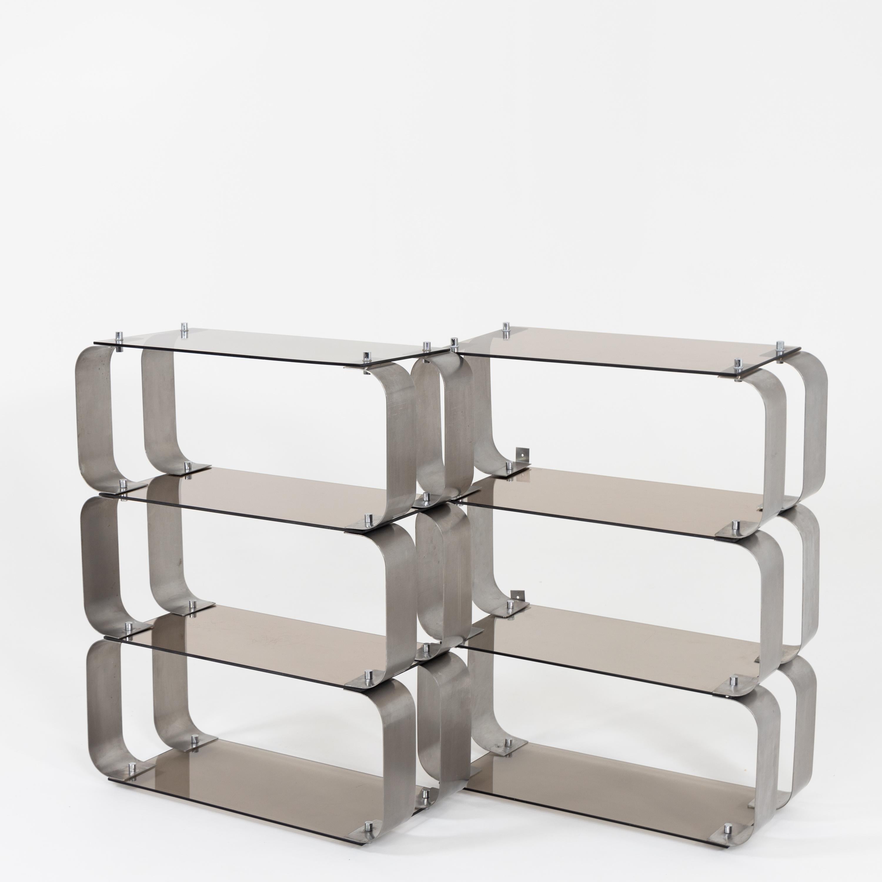 Steel Shelves, Probably Italy, 20th Century
