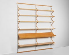 Shelving system designed by Bruno Mathsson for Mathsson International, 1960s.