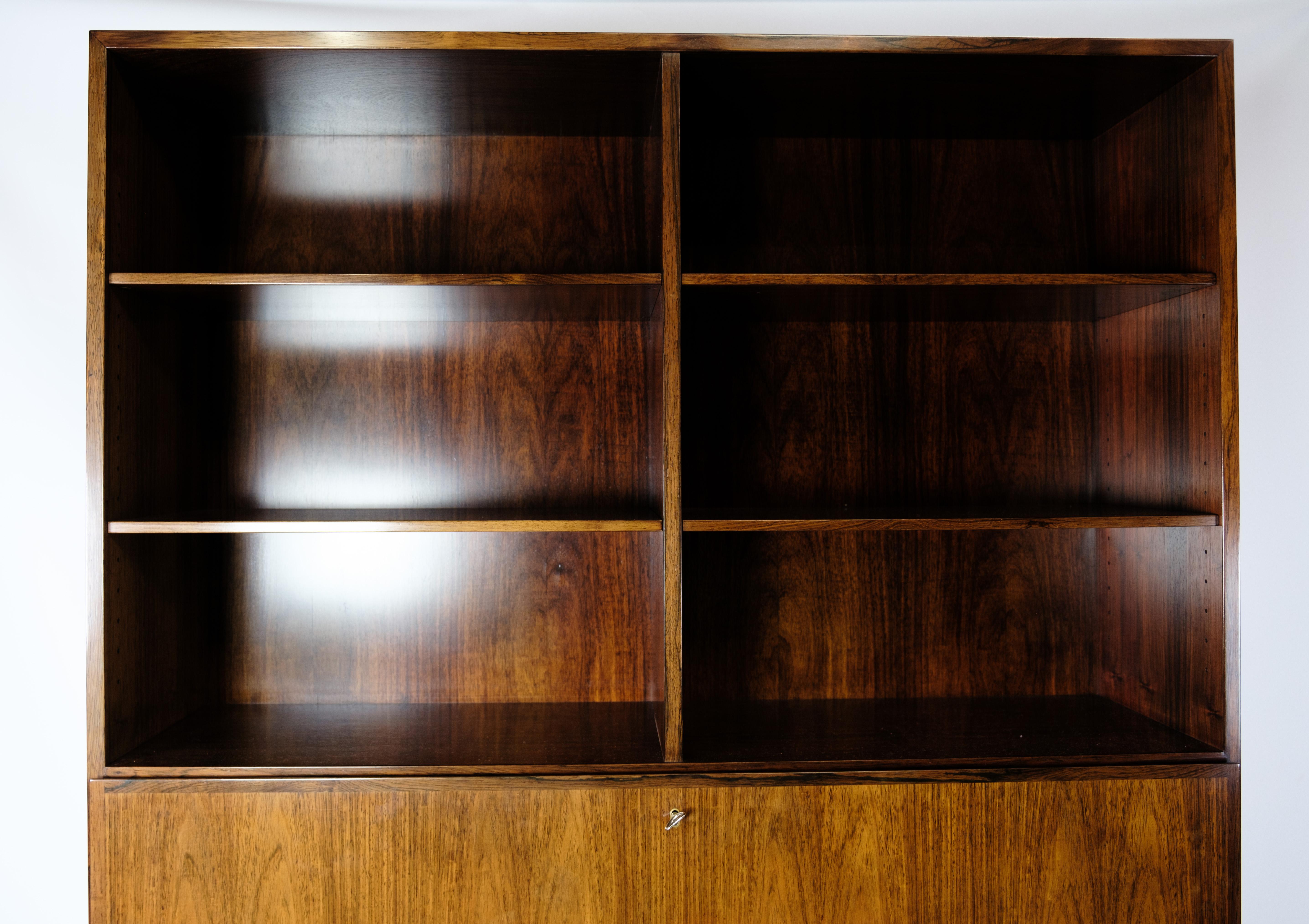 Shelving system Model 9 Made In Rosewood By Omann Juniors Møbelfabrik From 1960s For Sale 4