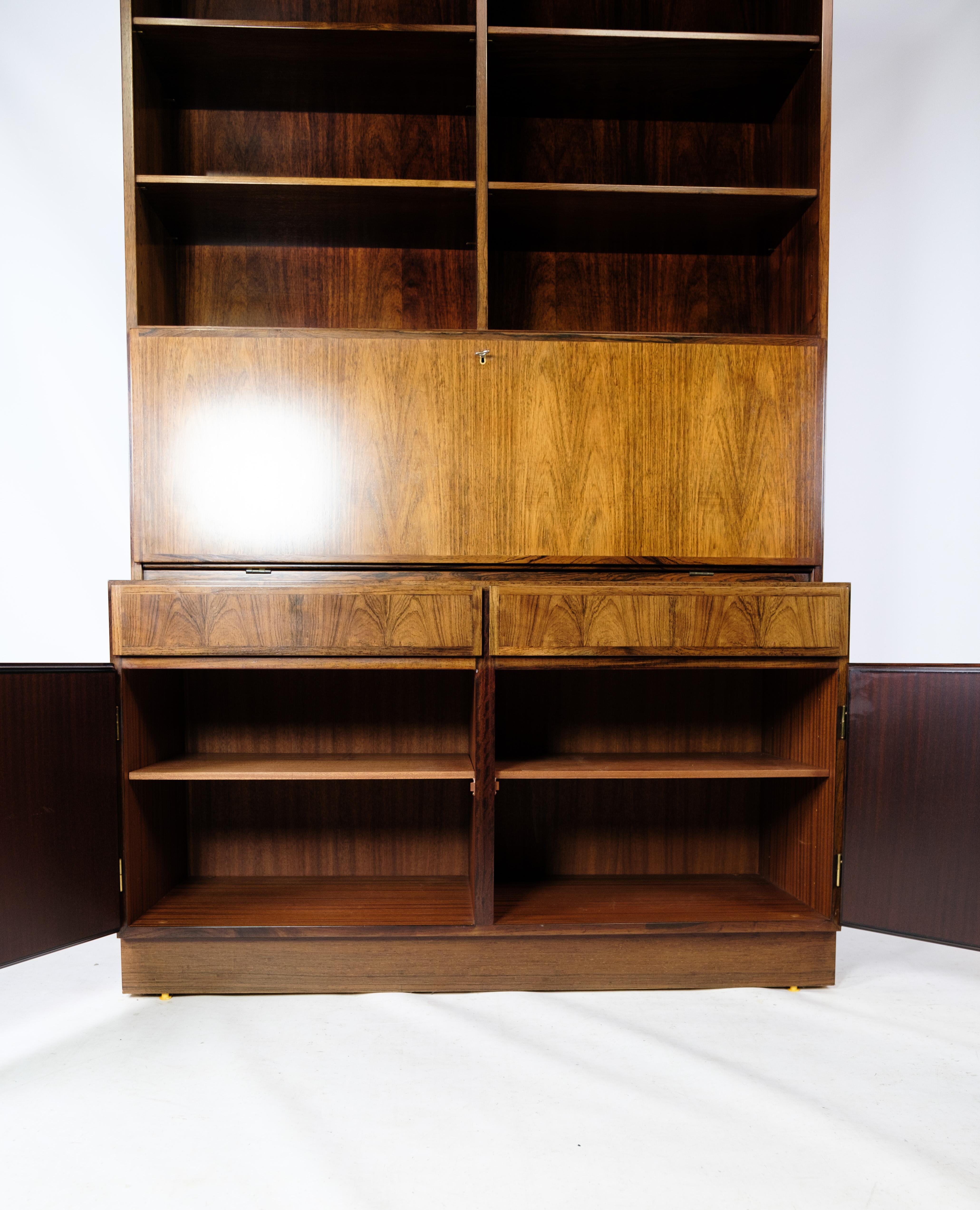 Mid-Century Modern Shelving system Model 9 Made In Rosewood By Omann Juniors Møbelfabrik From 1960s For Sale