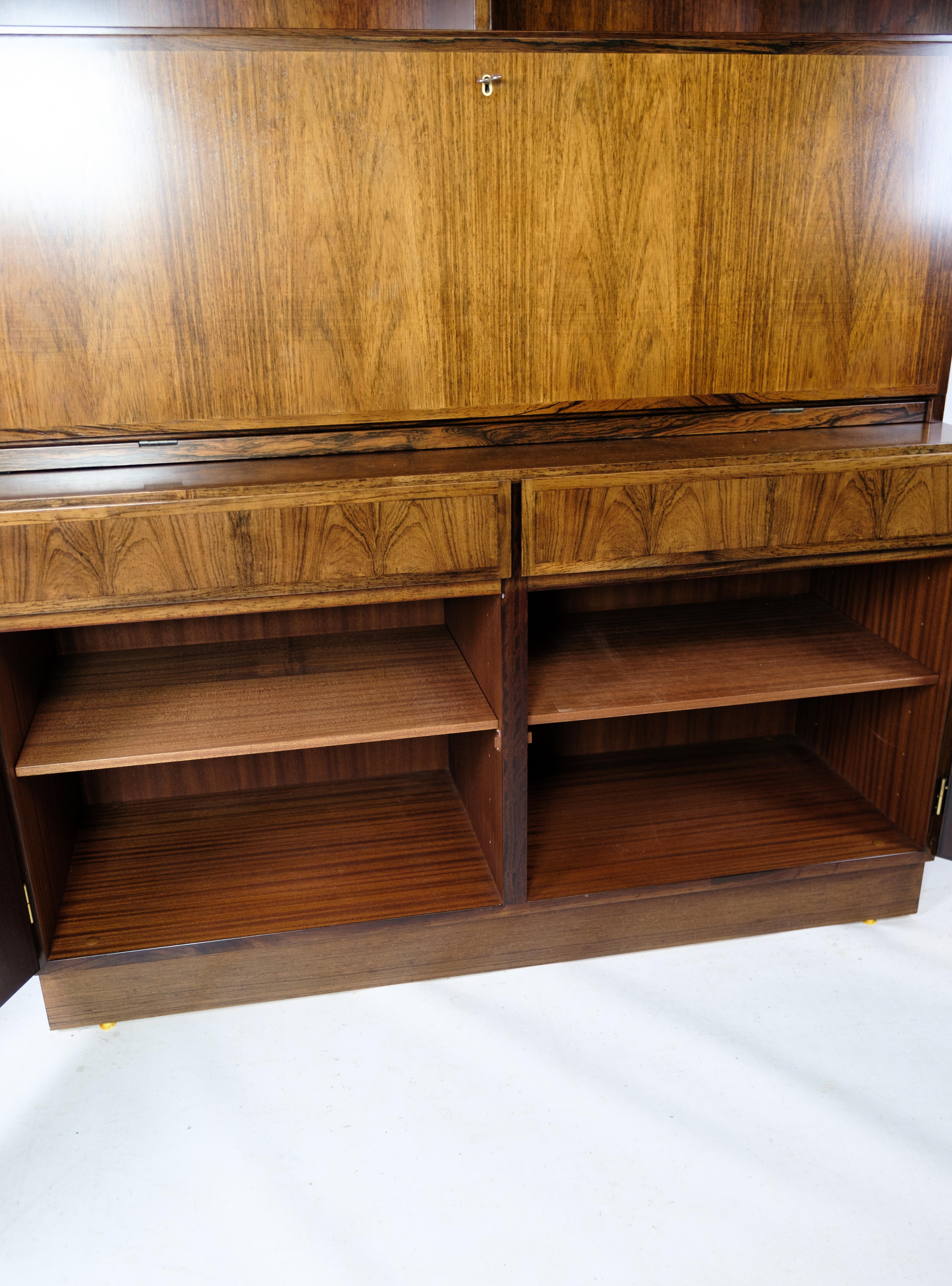 Danish Shelving system Model 9 Made In Rosewood By Omann Juniors Møbelfabrik From 1960s For Sale