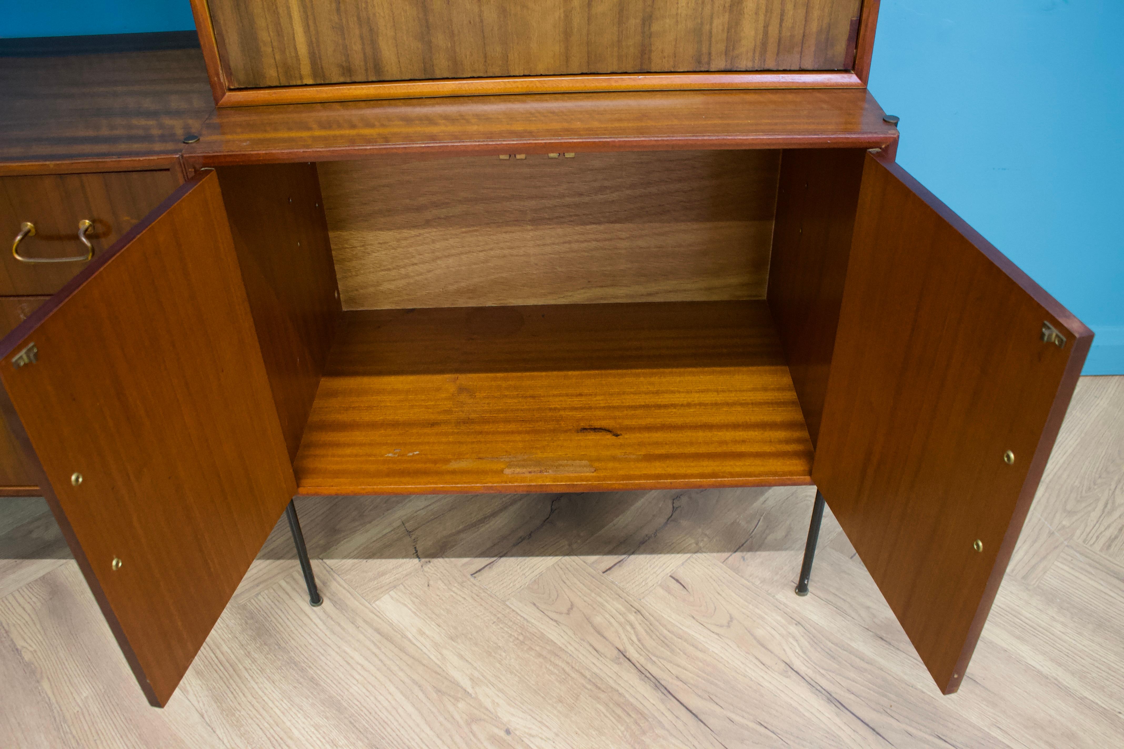 Shelving Unit Desk in Teak and Walnut from Vanson, 1950s For Sale 3