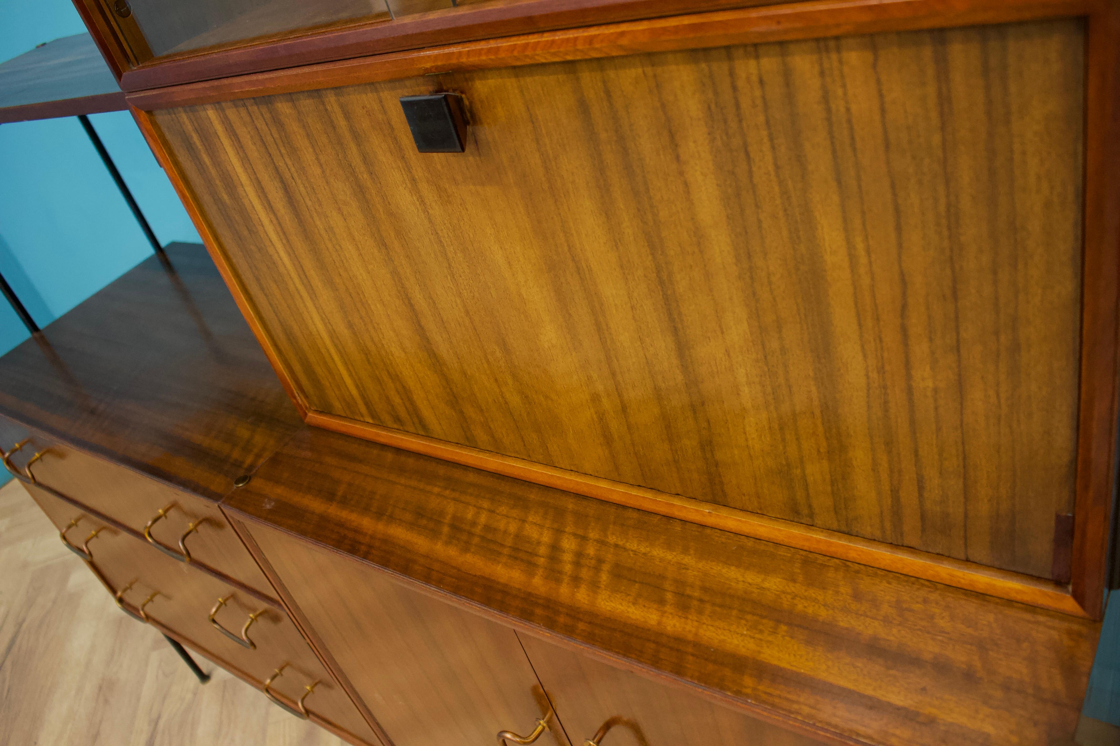 Shelving Unit Desk in Teak and Walnut from Vanson, 1950s For Sale 6