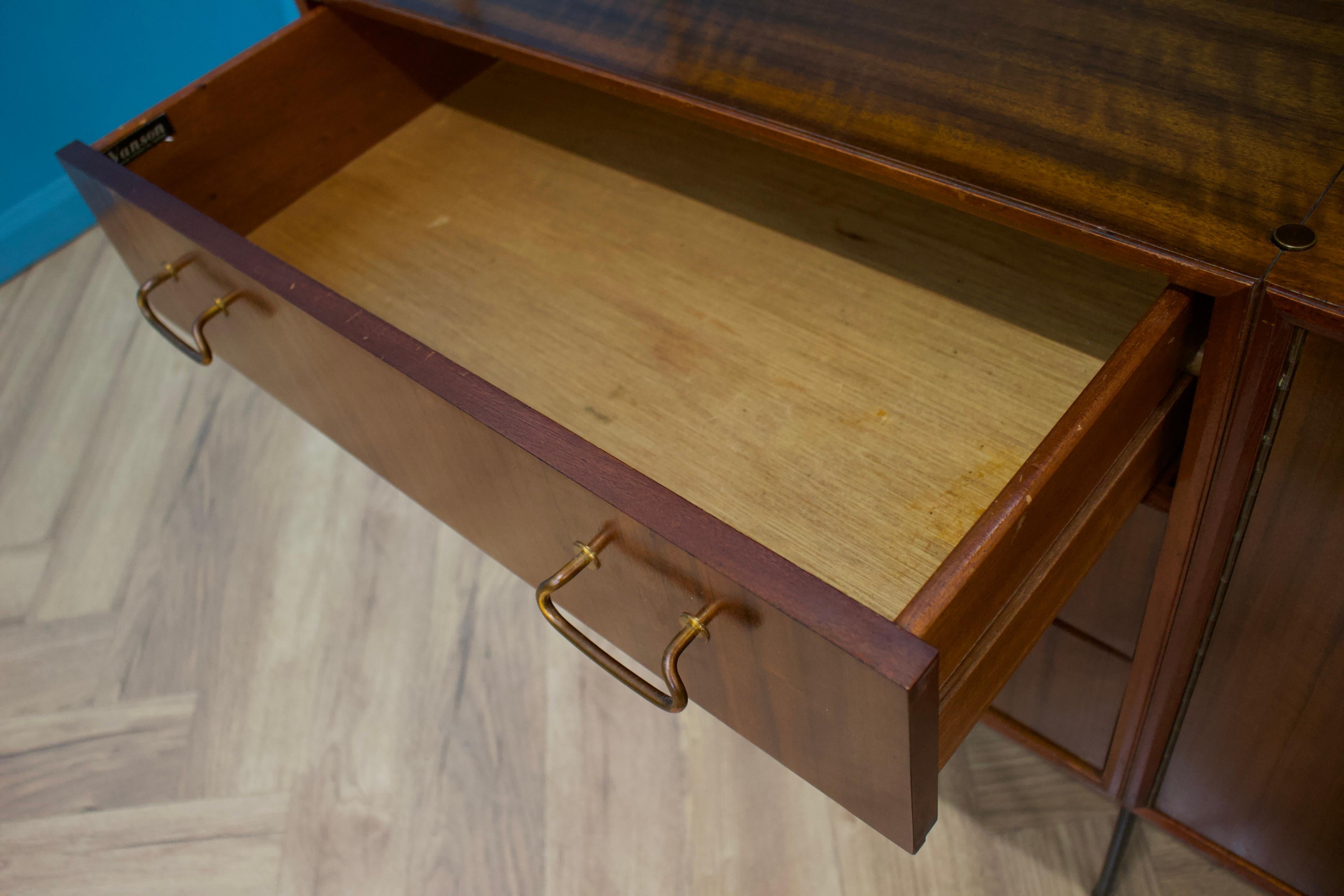 Shelving Unit Desk in Teak and Walnut from Vanson, 1950s For Sale 2
