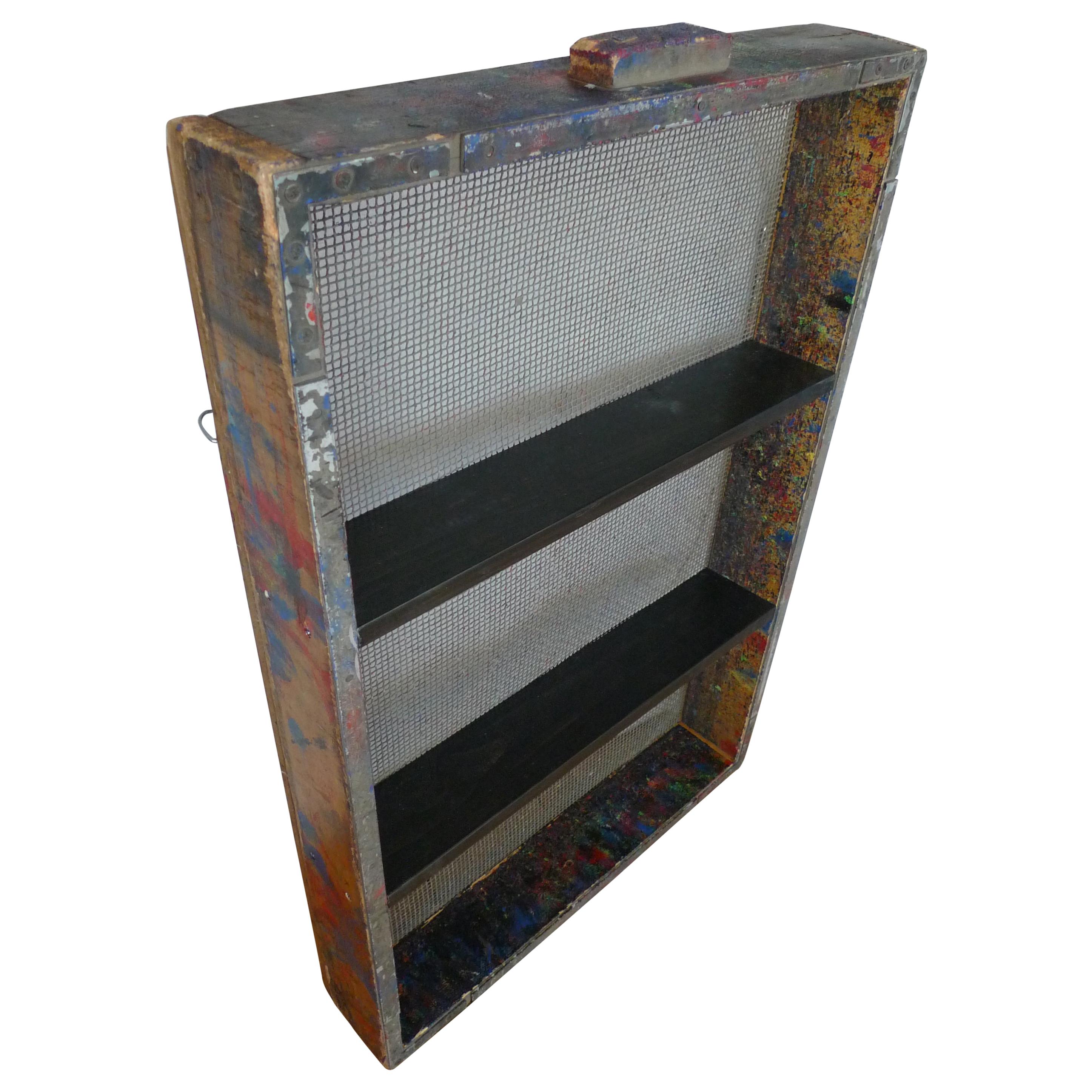 Shelving Unit from Factory Paint Box, Wall mounted Cupboard, Cabinet, Shelves For Sale