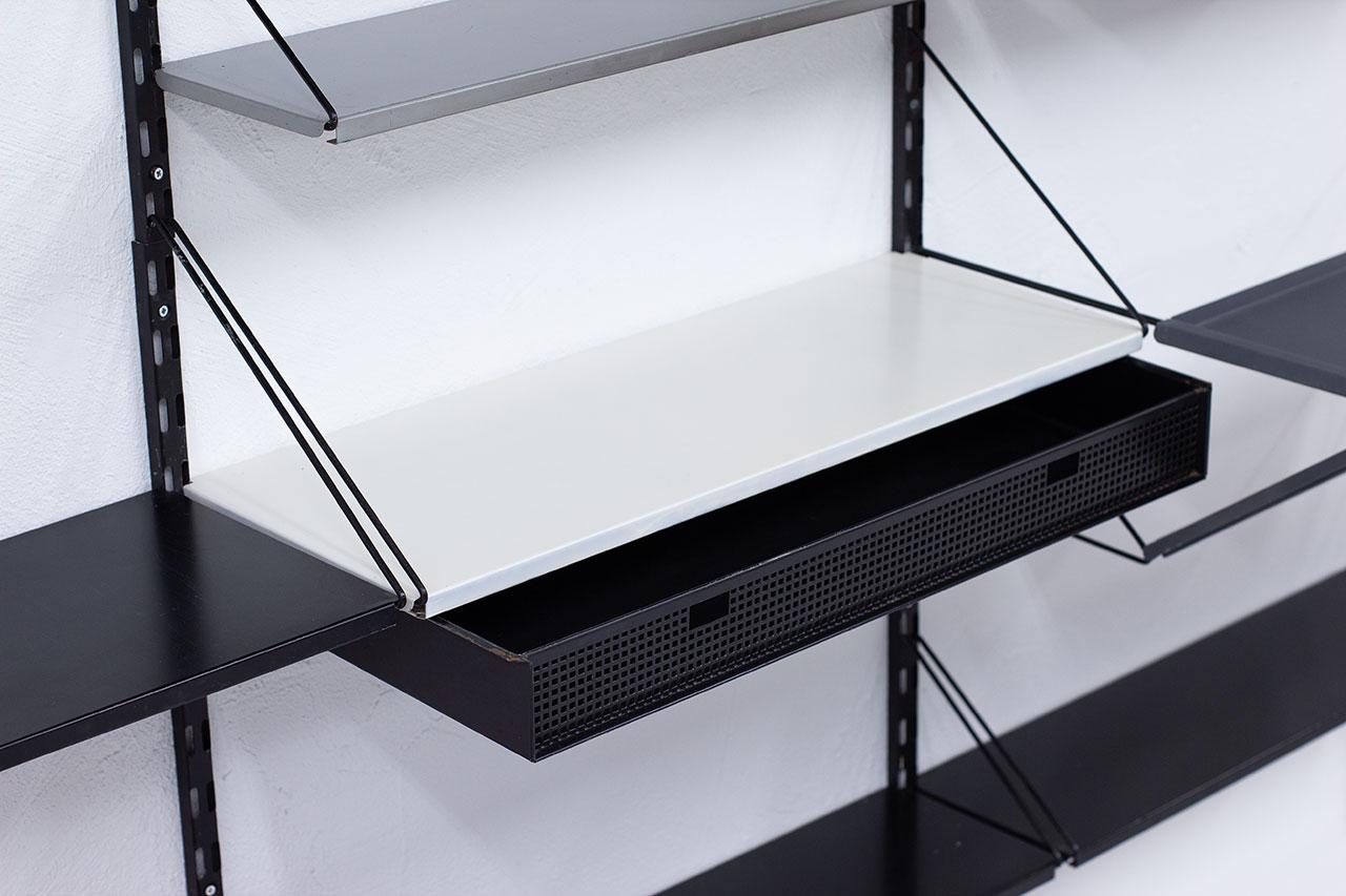 Metal Shelving Wall Unit System by Pilastro, Holland, 1960s