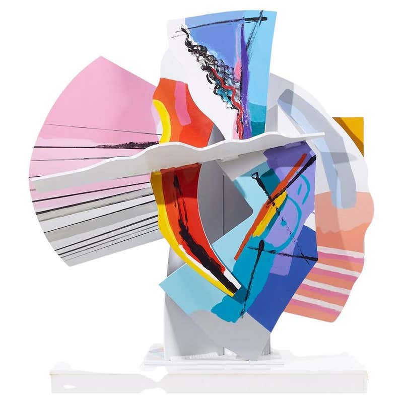 Abstract Artist Rpost Abstract Post Modern Ceramic and Glass Wall or Table Sculpture by ...