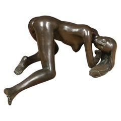 Shenda Amery: Großes erotisches Bronzemodell eines weiblichen Akts