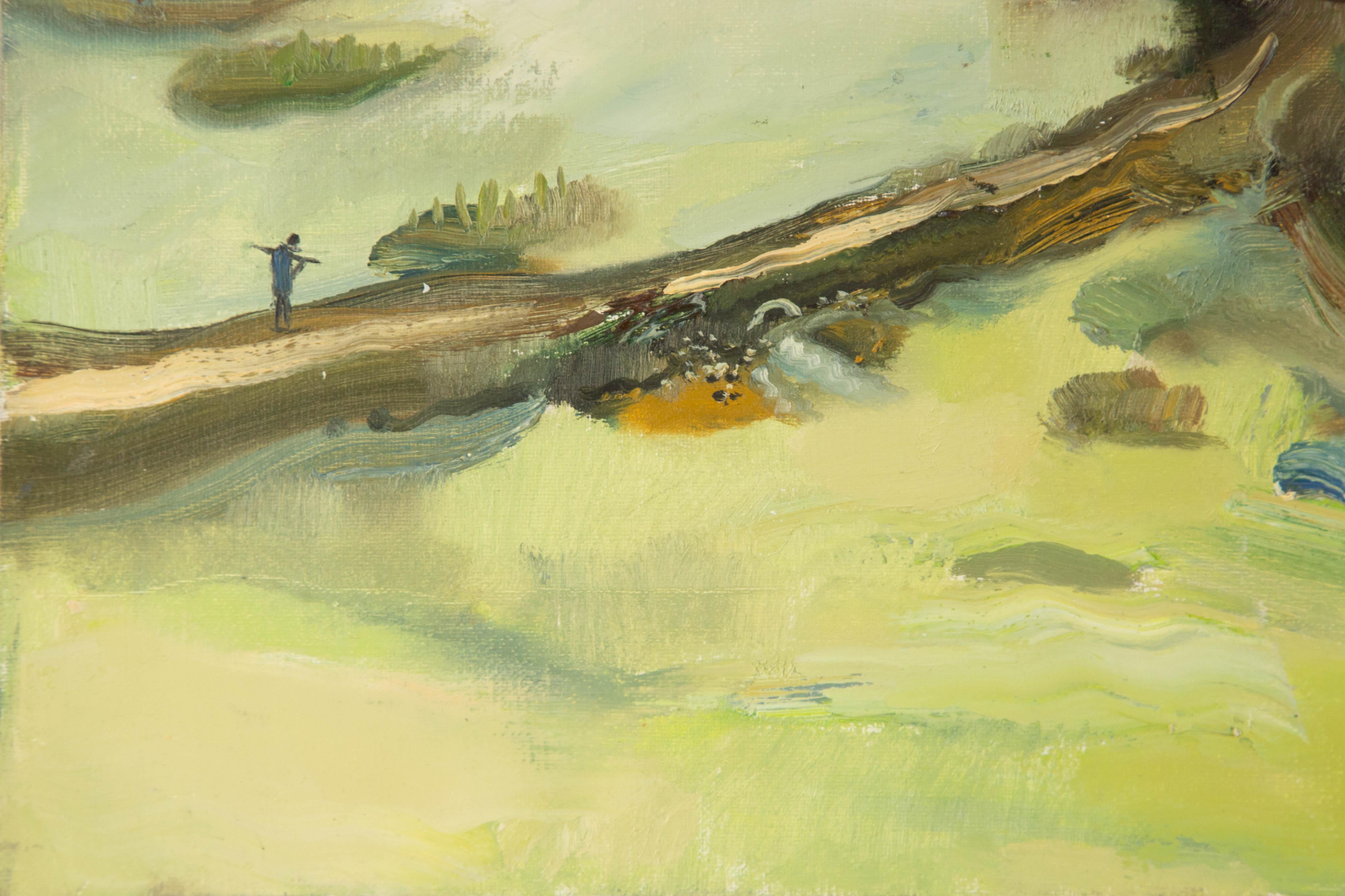 Sheng Hui Landscape Original Oil On Canvas 