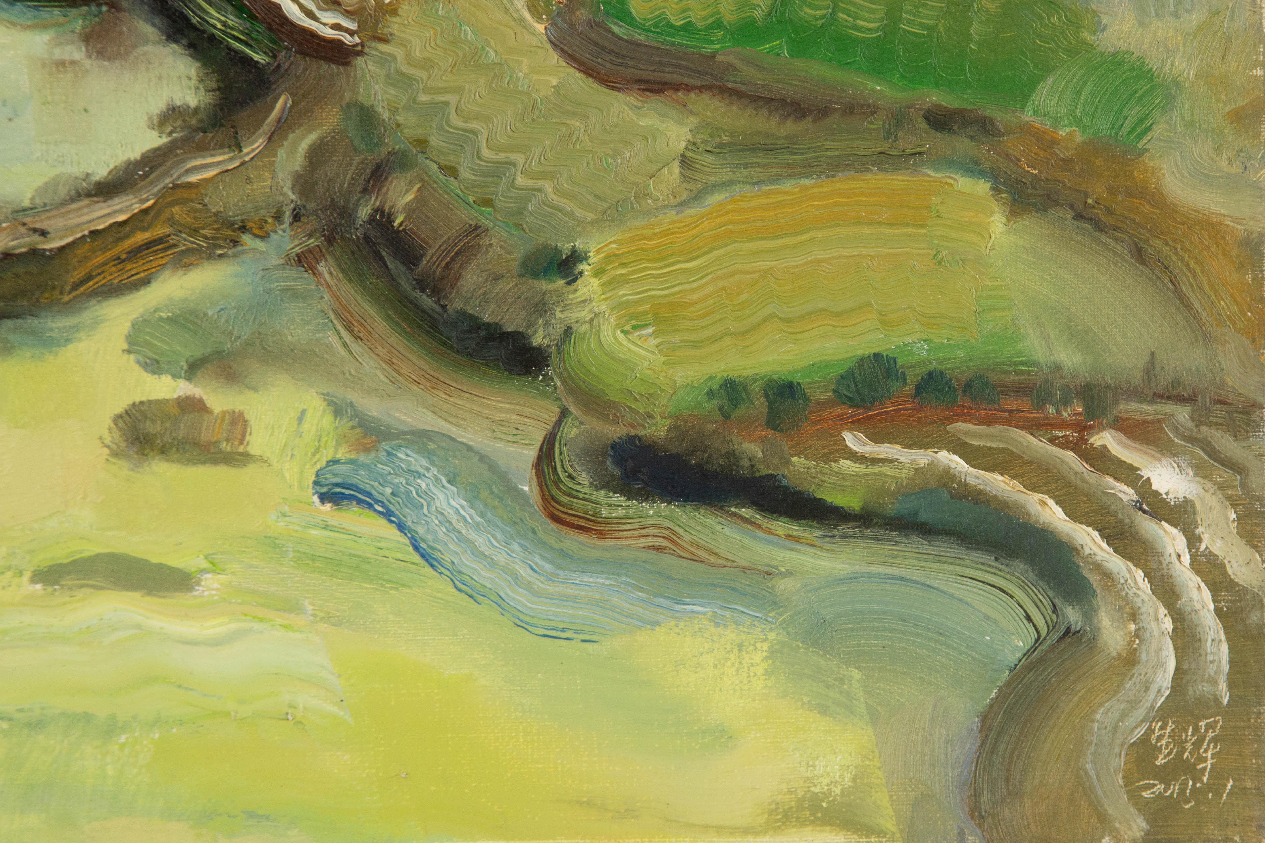 Sheng Hui Landscape Original Oil On Canvas 