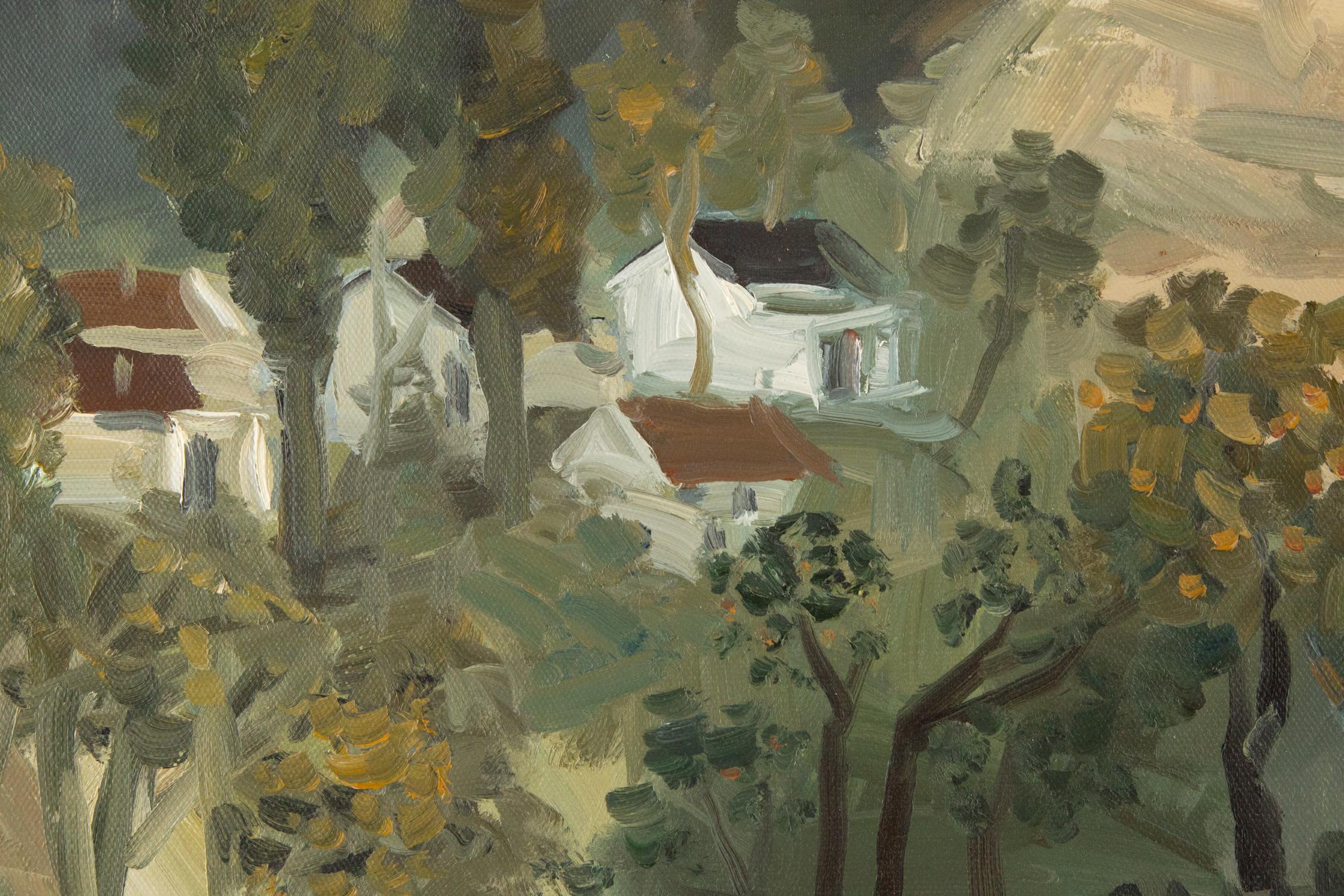 Sheng Hui Landschaft Original Öl auf Leinwand 