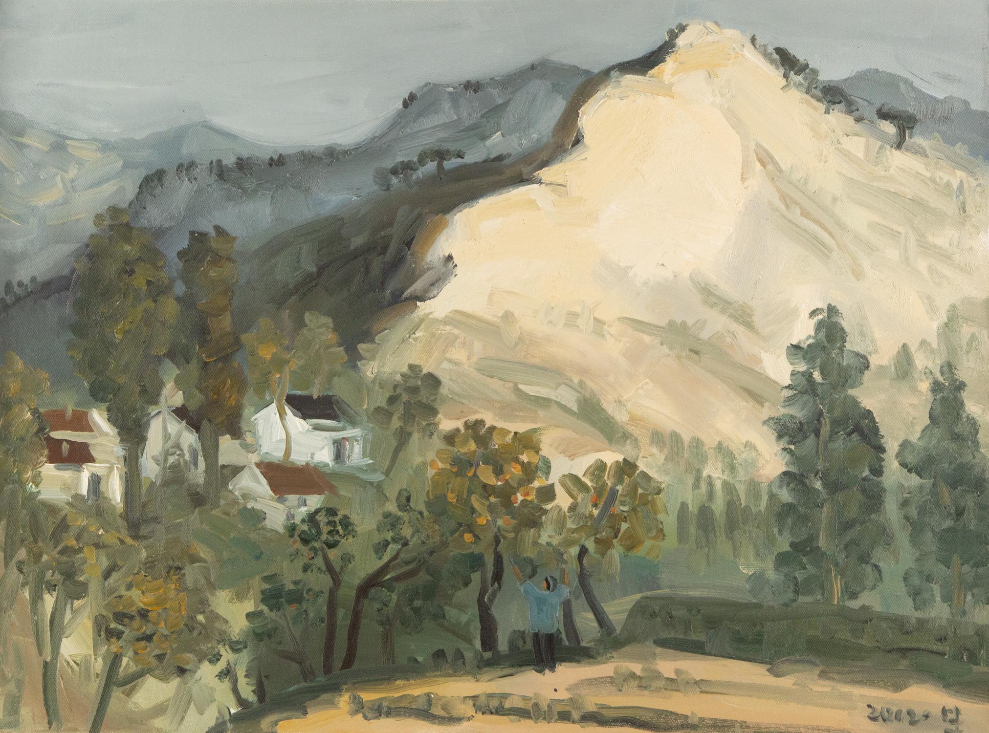 Sheng Hui Landschaft Original Öl auf Leinwand "Nature Scenery"