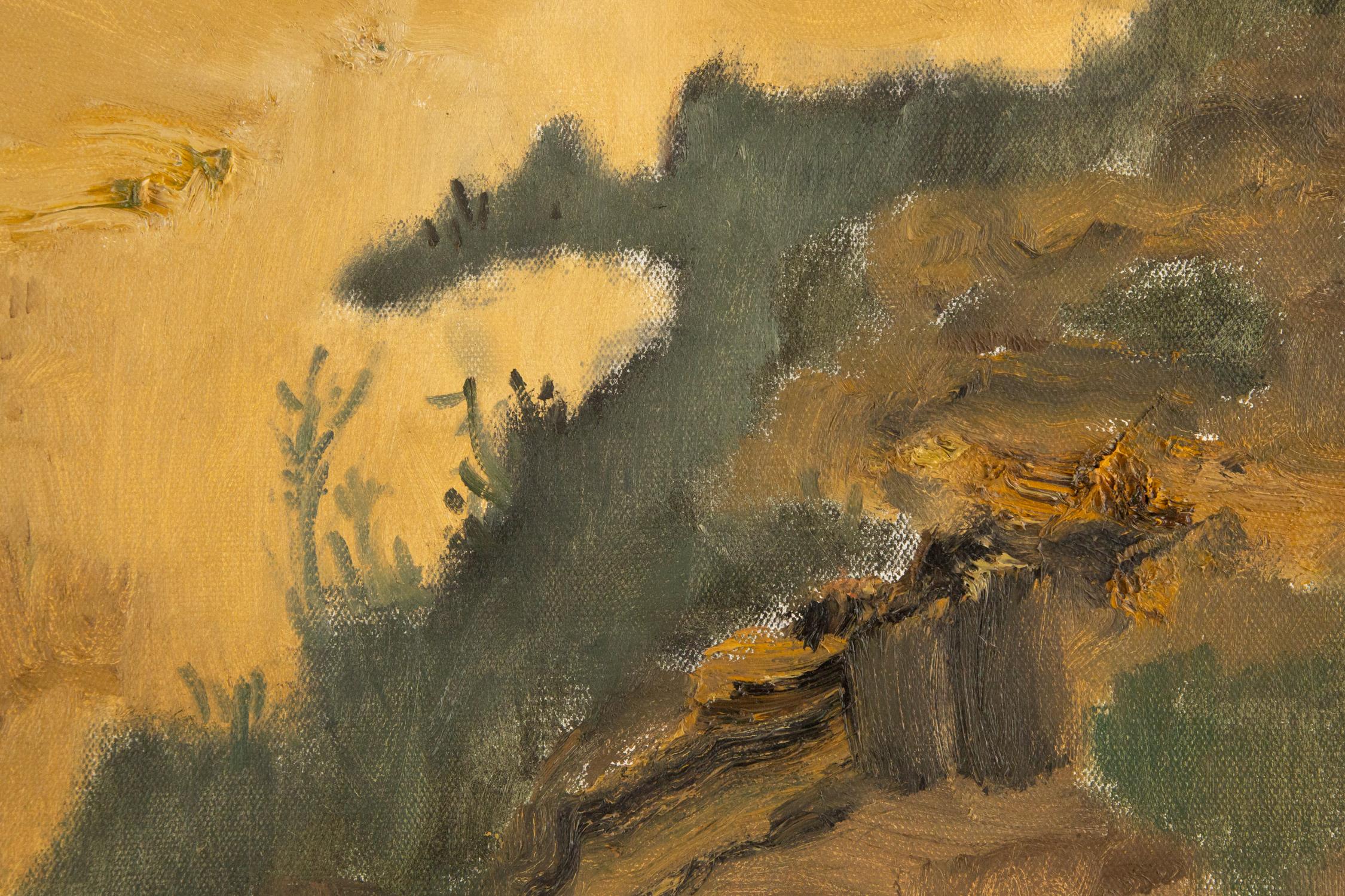 Peinture à l'huile originale « Paysage 3 » de Sheng Hui en vente 4