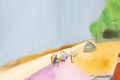 Sheng Hui Paisaje Pintura al óleo original "Día de picnic en el parque"