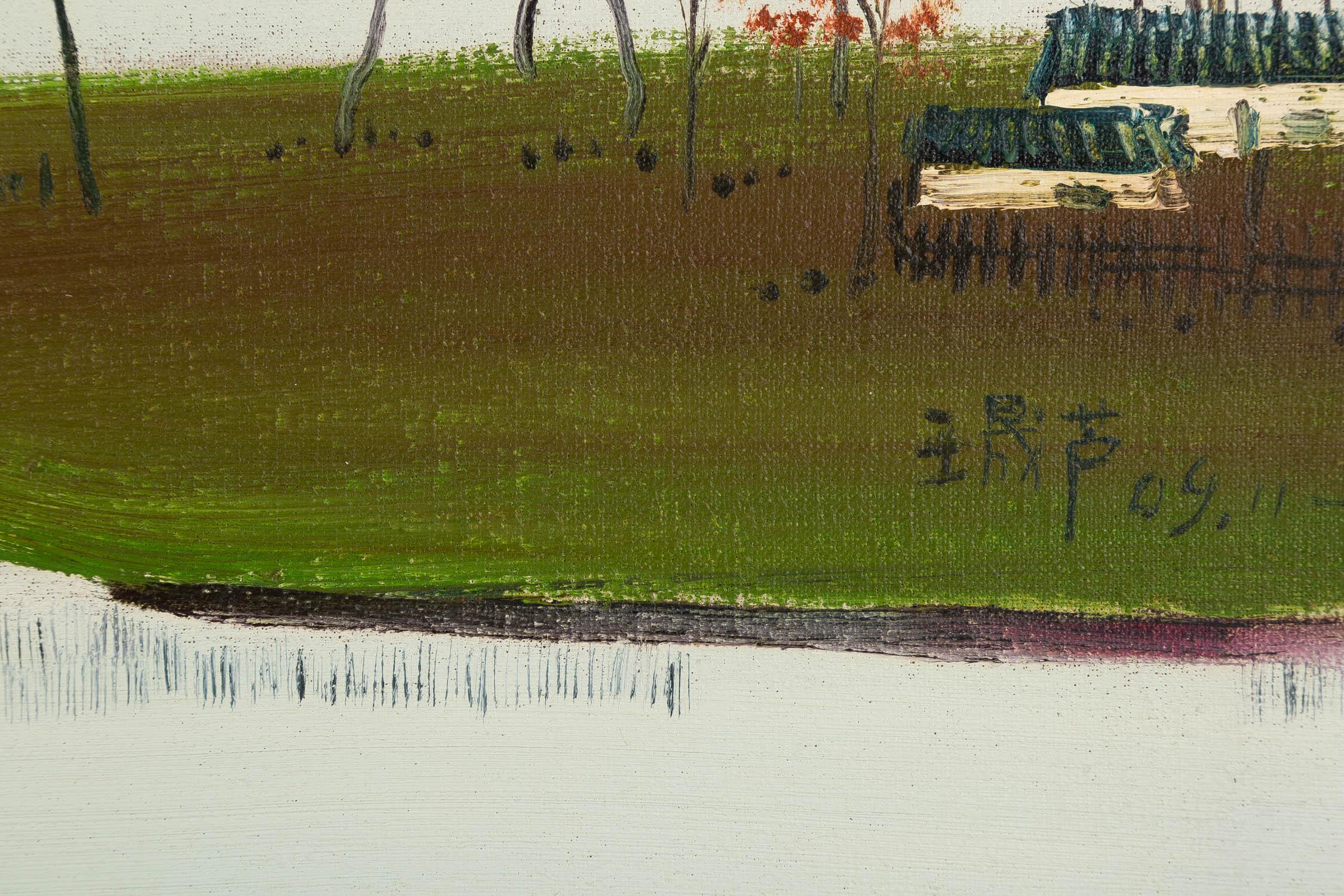 Shenglu Wang Peinture à l'huile impressionniste originale 