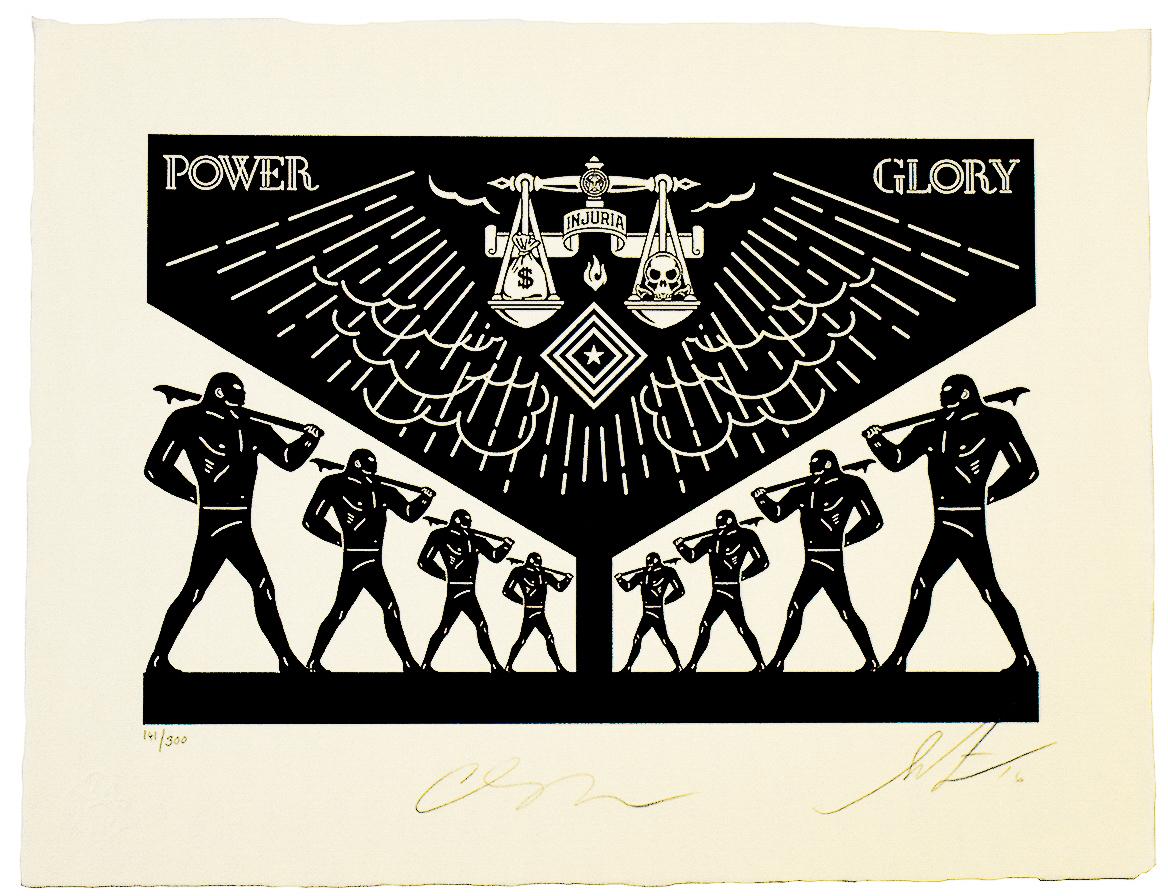 Scales of Injustice - Print by SHEPARD FAIREY AND CLEON PETERSON