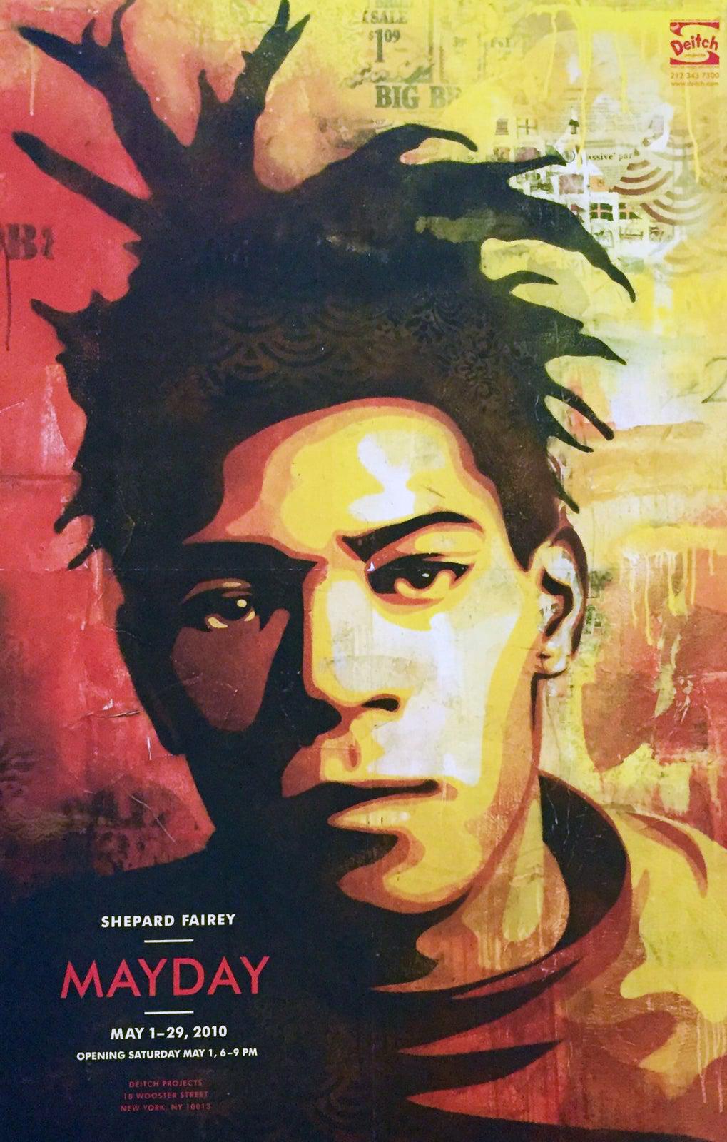 Shepard Fairey Jean-Michel Basquiat exhibition poster, Deitch Projects, New York 2010. 

Offset lithograph; 11 x 17 inches. 
Fold-lines as originally issued; very good overall condition. 
Unsigned from an edition of unknown. 

Image here is