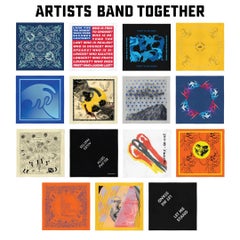 Ensemble complet de 15 Bandanas for Artists Band Together Art Movement
