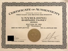 Shepard Fairey “Unyielding” Aluminum Signed Beyond The Streets Obey Giant Urban