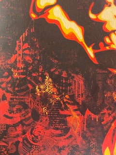 Shepard Fairey Bob Marley Works On Wood "Slave Driver"  Contemporary Art