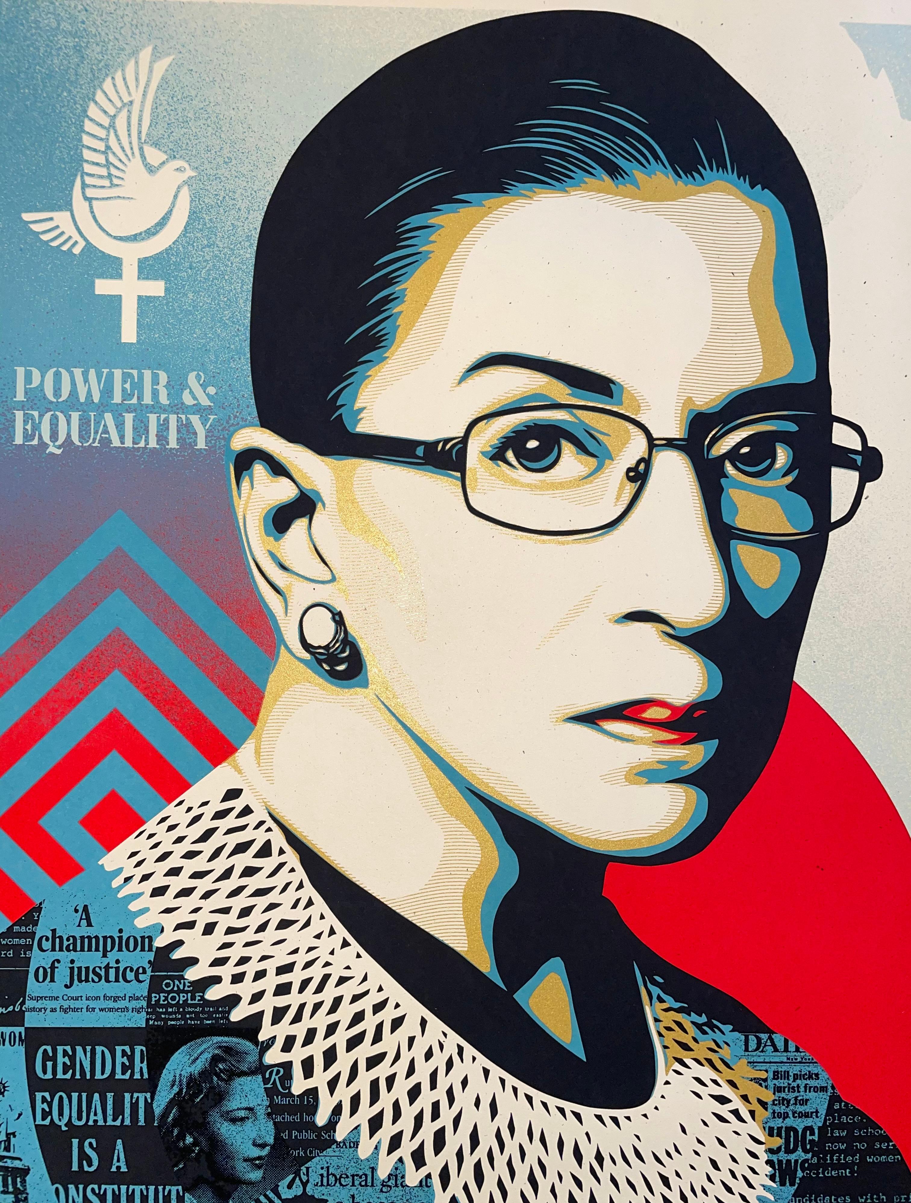 A Champion of Justice Ruth Bader Shepard Fairey Print Signed & Numbered Politics 4