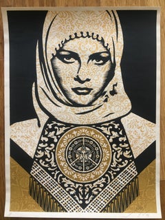Mujer árabe dorada (2007), Serigrafía, Edición limitada de 300 ejemplares