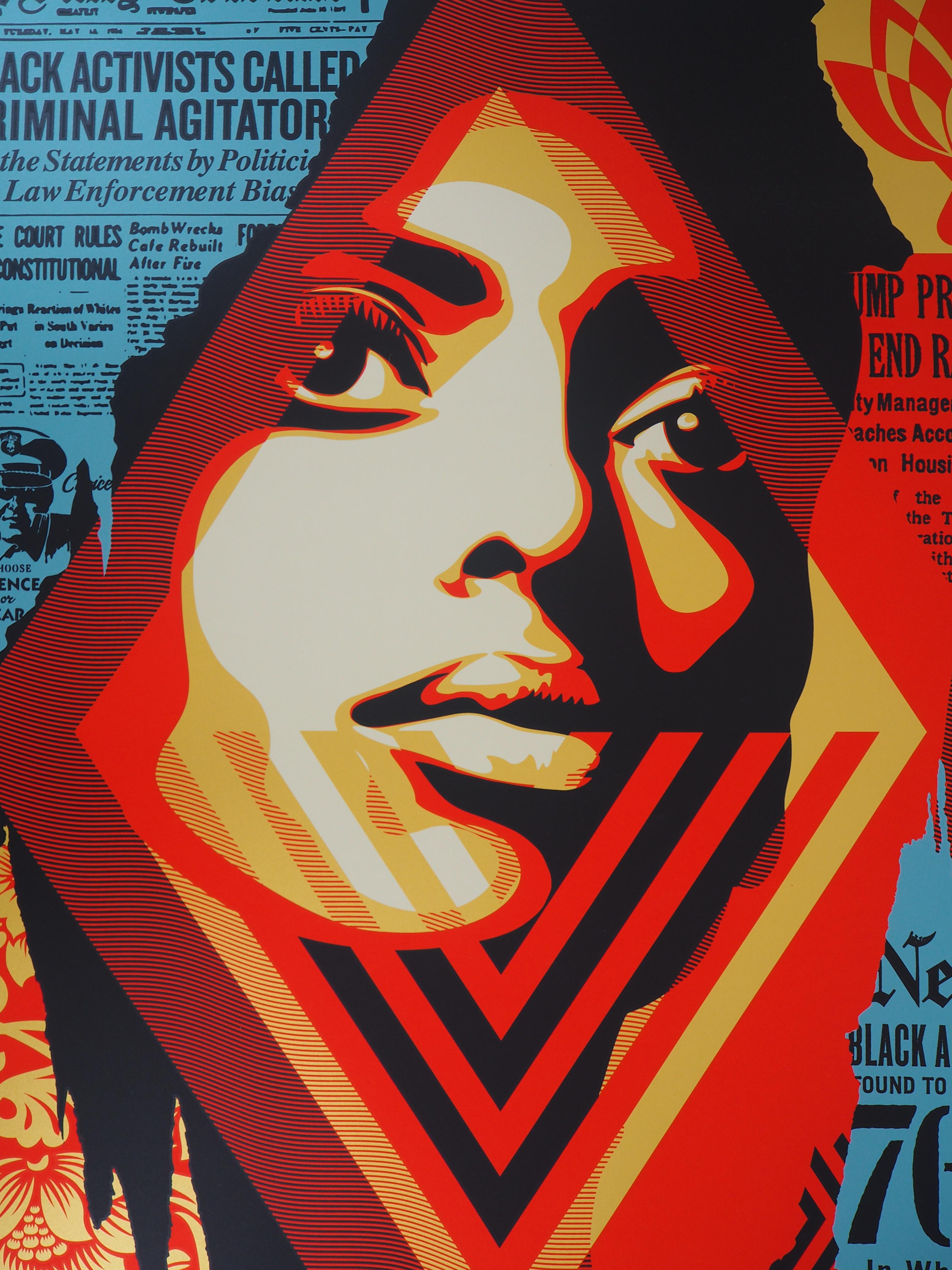Black Lives Matter - Tall original screenprint signed & numbered /89 - Print by Shepard Fairey
