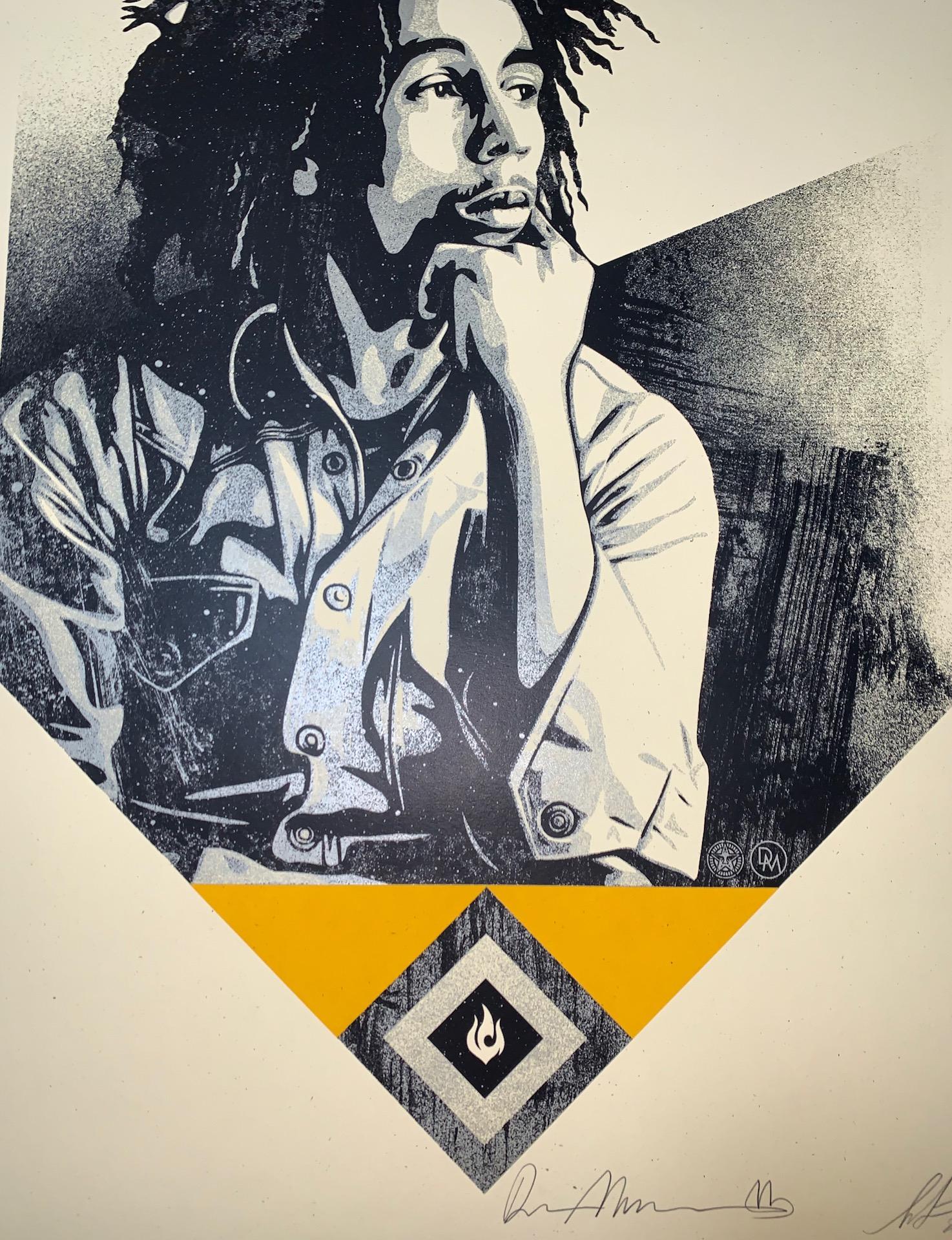 Bob Marley X Shepard Fairey Print To Catch A Fire, signiert Musik, von Bob Morris 
