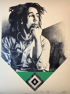 Bob Marley X Shepard Fairey Impresión To Catch A Fire Dennis Morris Firmado Música