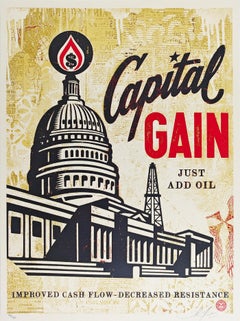 Capital Gain Shepard Fairey Screenprint Obey Giant Contemporary Print Street Art