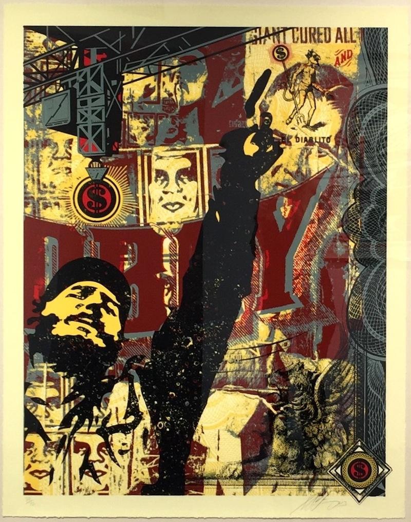 TECHNICAL INFORMATION

Shepard Fairey
Castro Collage, from This is you God Series (Large Format)	
2003	
Screenprint	
48 x 36 in.	
Edition of 72	
Pencil signed & numbered

Accompanied with COA by Gregg Shienbaum Fine Art 

Condition: This work is in