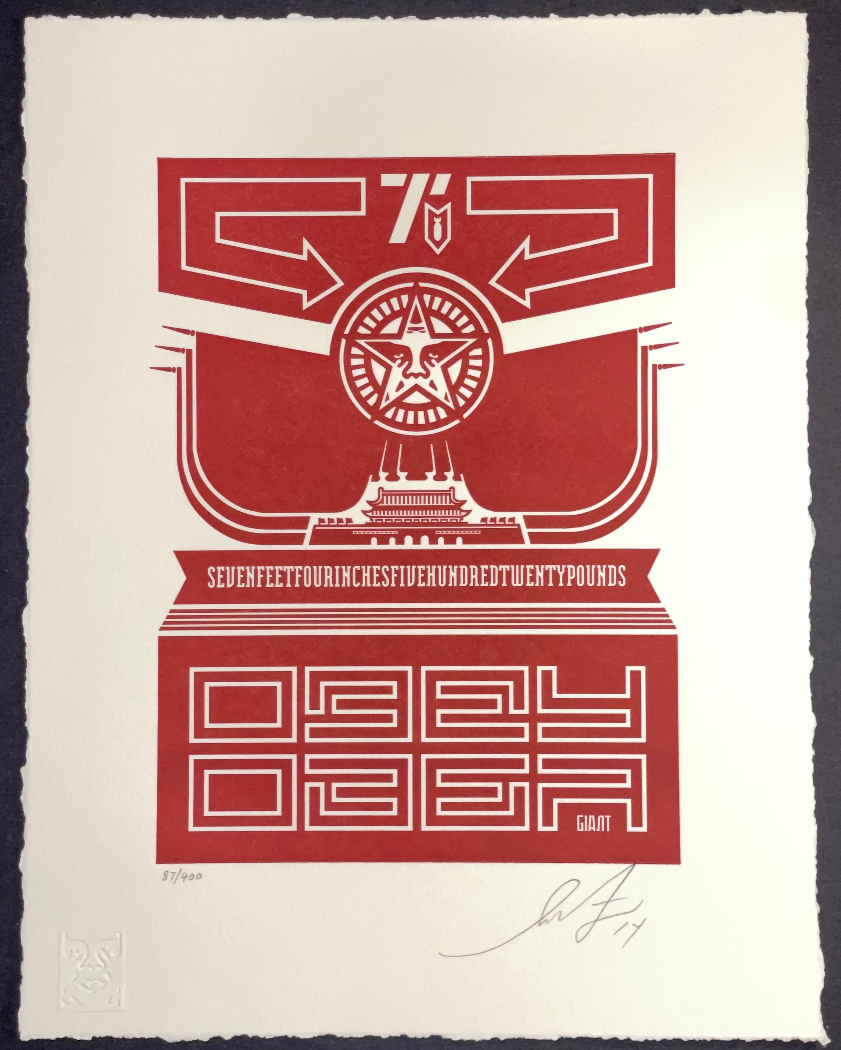 "Chinese Banner" Letterpress Print by Shepard Fairey Contemporary
