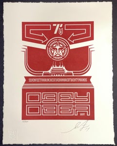 « Bannière chinoise » imprimée en papier imprimé par Shepard Fairey Contemporary