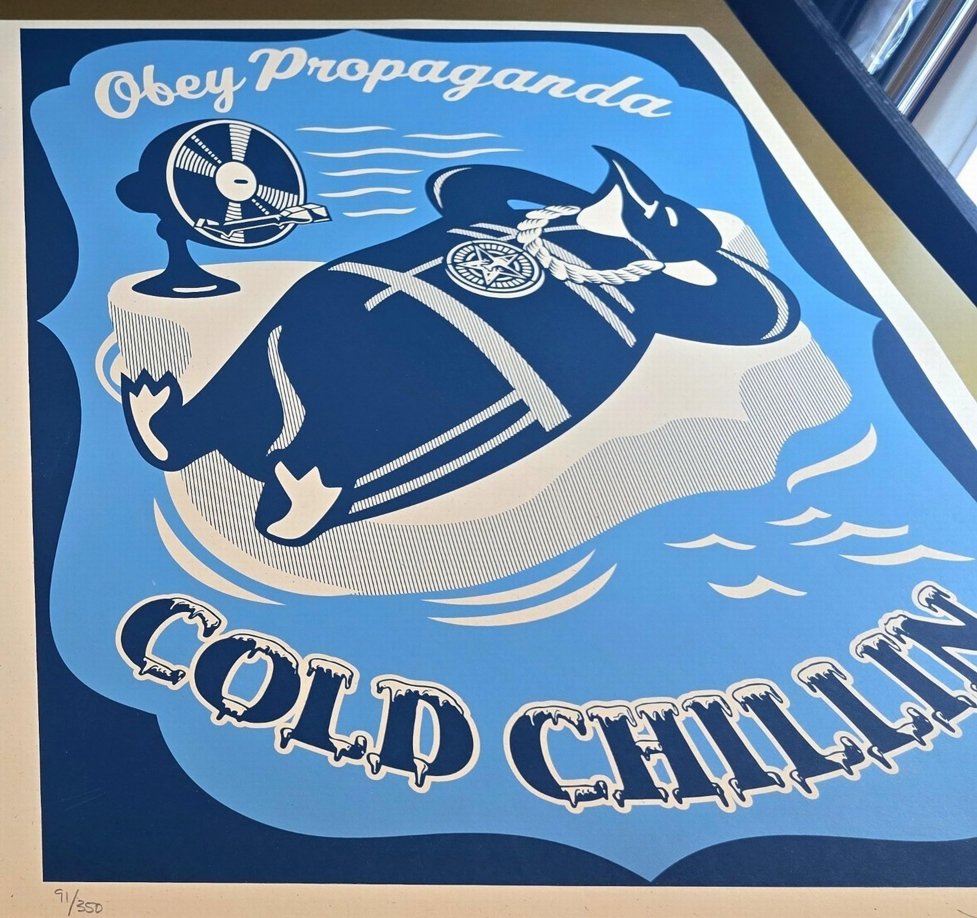Shepard Fairey - Cold Chillin (Blue) (Hip Hop Tribute, Turntable