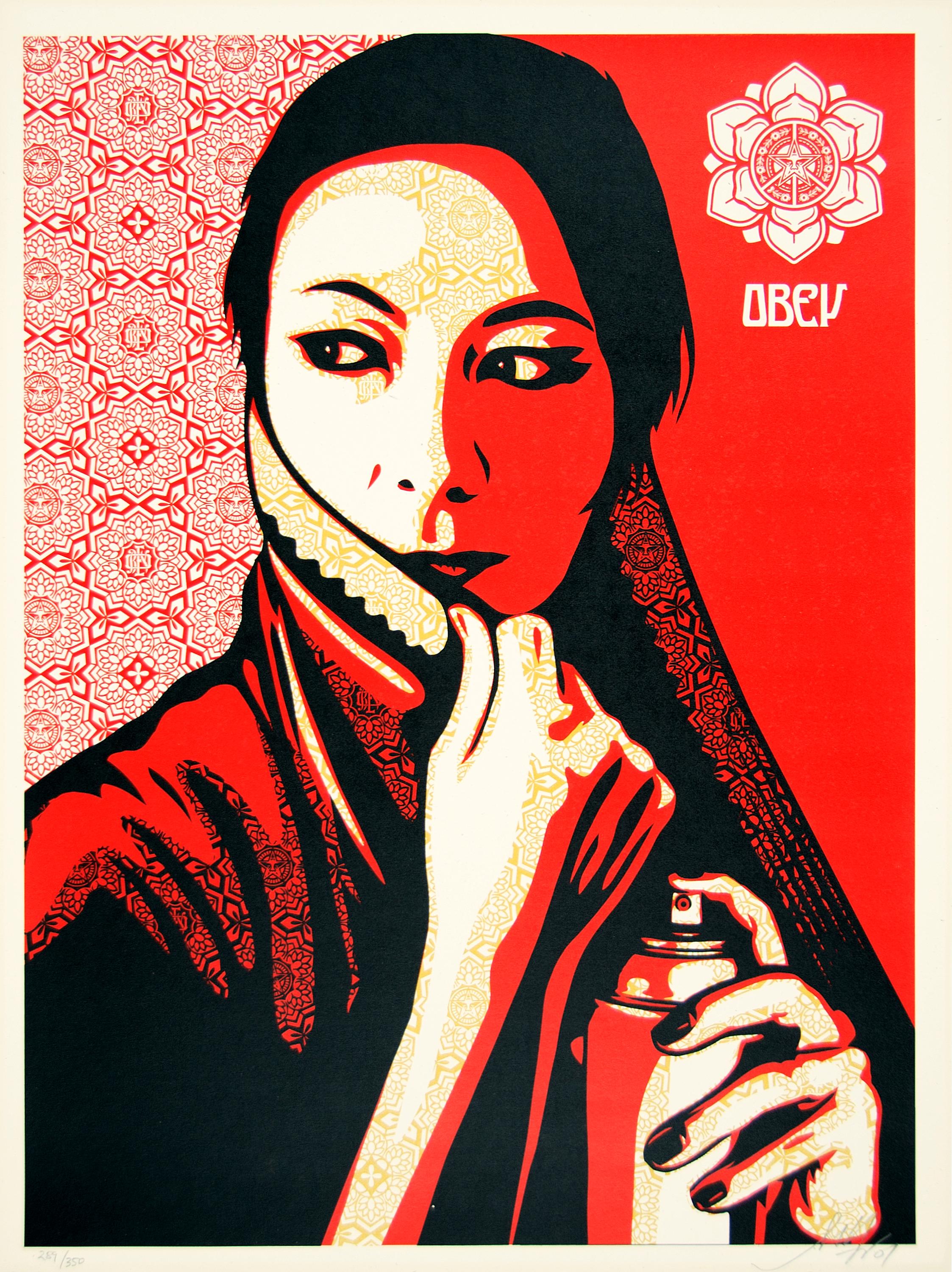 Shepard Fairey Figurative Print - Commanda