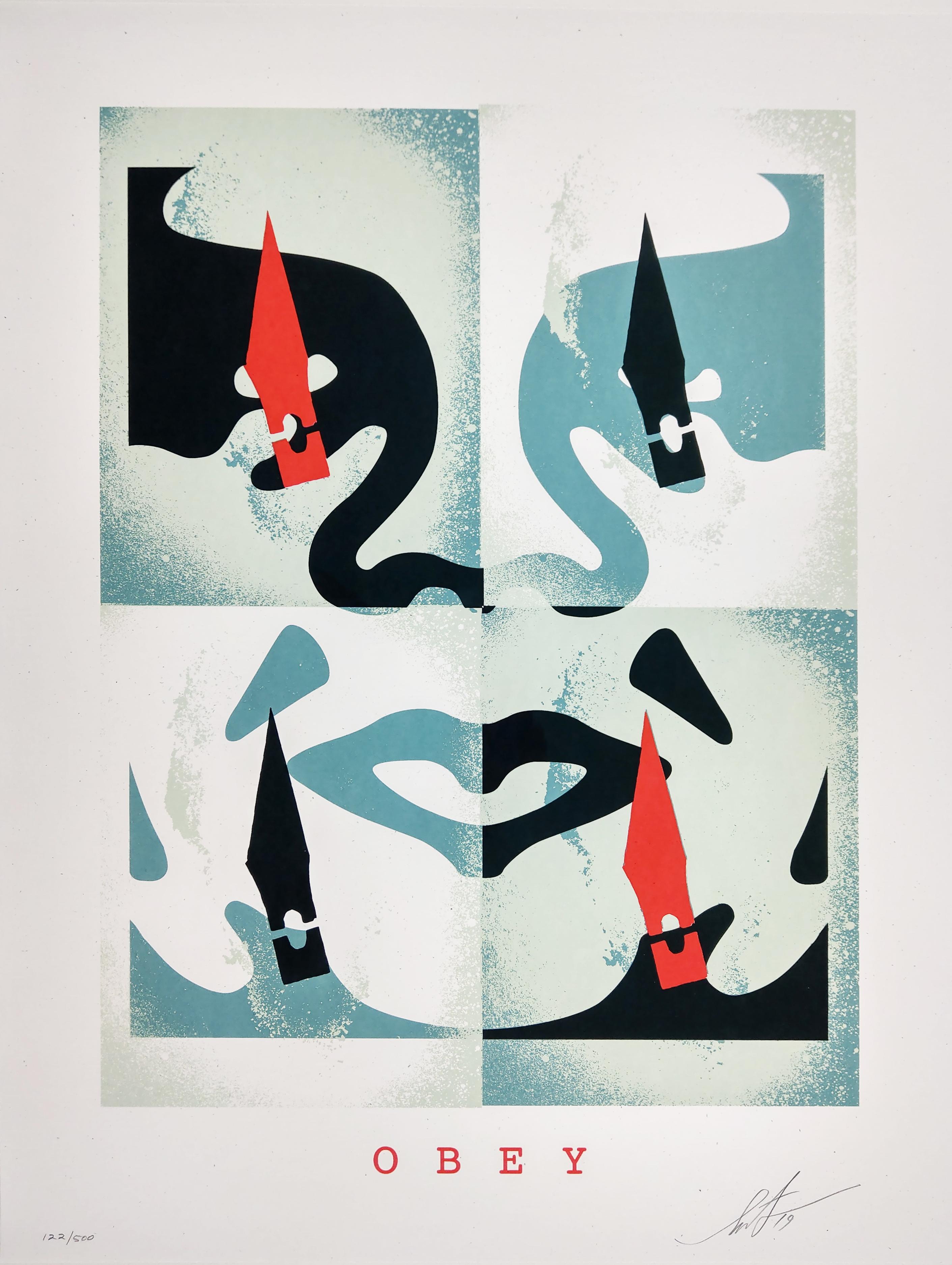 Cut It Up - Do It Yourself (Blue) Obey - Shepard Fairey Street Art Print