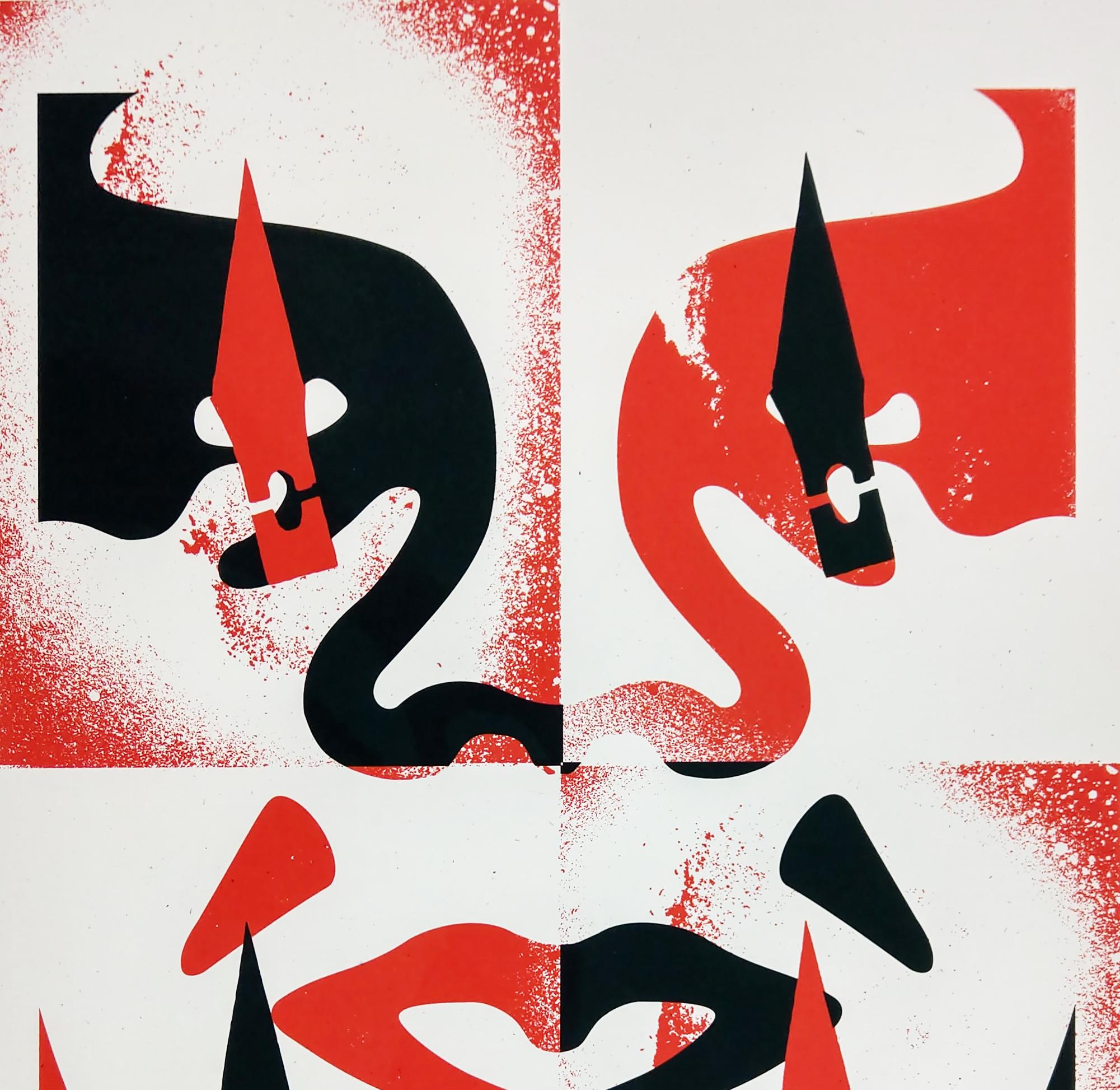 Cut It Up - Do It Yourself (Rosso, Nero) Obey - Stampa Street Art di Shepard Fairey in vendita 1
