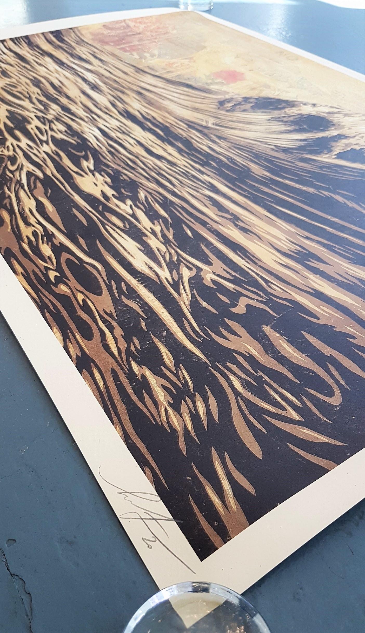 Dark Wave - Contemporary Print by Shepard Fairey