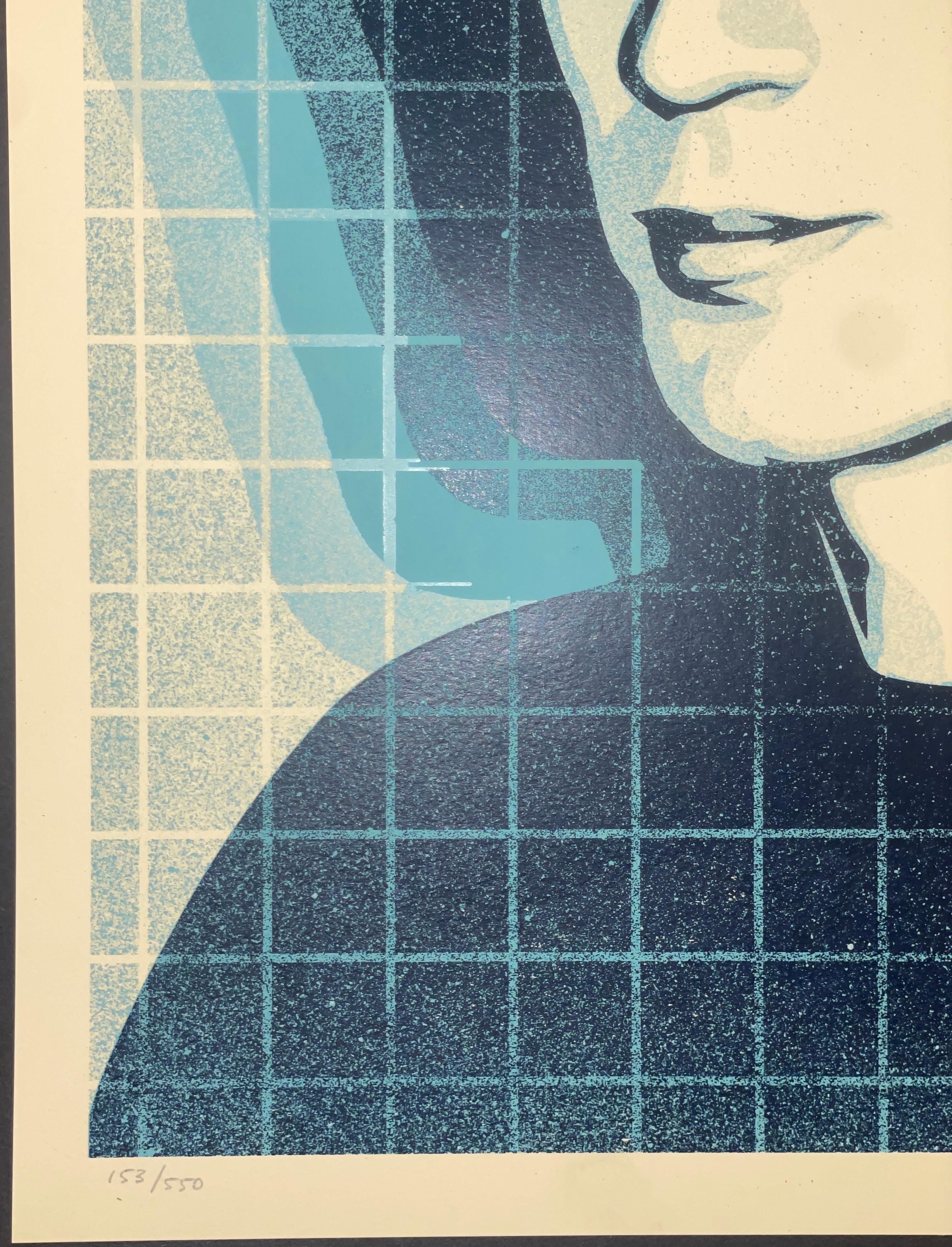 David Byrne „Overloading the Grid“ von Shepard Fairey Print Talking Heads Obey im Angebot 1