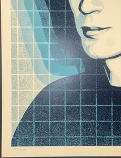 David Byrne "Overloading the Grid" by Shepard Fairey Print Talking Heads Obey