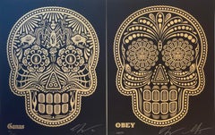 Tag des Toten Calavera Set 21 Shepard Fairey / Ernesto Yerena Briefpresse 