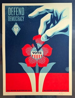 Defend Democracy (Political Activism Art, Amplifier, Anti-Authoritarian)